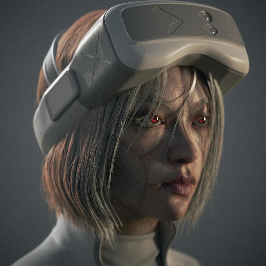 Personal work Character portrait, loosely inspired by Marathon game. Rendered in Marmoset.