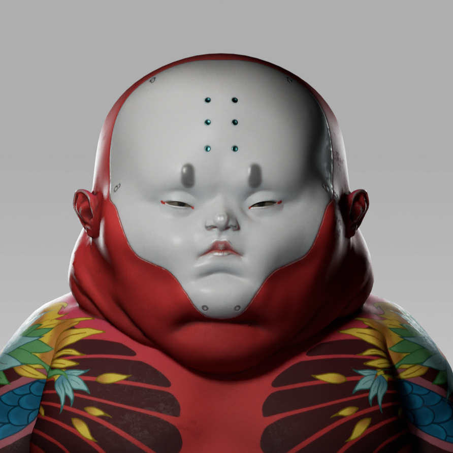 Personal Work Fat Baby Boto. Realtime character, concept by Fred Rambaud.